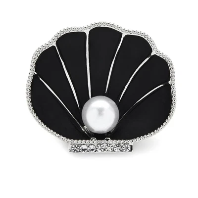 ELEGANTE BROCHE DE CRISTAL CONCHA DE DIAMANTES DE IMITACIÓN OCÉANO VERANO PLAYA REGALO JOYERÍA EE. UU. Foto 1 de 4