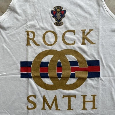 ROCKSMITH OG 100% COTTON WHITE/GOLD TANK TOP T-SHIRT SZ LARGE NEW - Image 1 of 4
