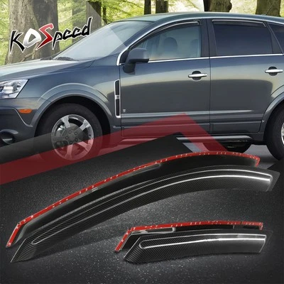 4x Black Side Window Visors Sun Guards Rain Deflector for Saturn Vue 2008-2010 - Image 1 of 4