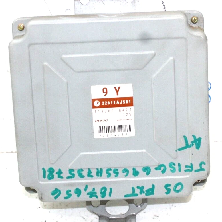2005 SUBARU FORESTER XT ECU ECM ENGINE COMPUTER 2.5L A/T OEM P/N 22611AJ581 - Image 1 of 4