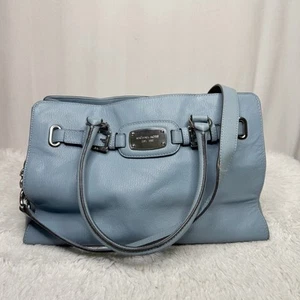 Michael Kors Hamilton Cuero Guijarro Bebé Azul Cartera Monedero - Imagen 1 de 16