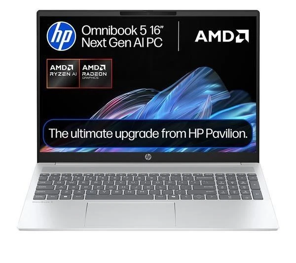 HP OmniBook 5 16" Laptop - AMD Ryzen AI 5, 512 GB SSD - REFURB-B - Image 1 of 1