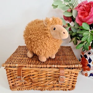 Jellycat Small Rolbie Cow Round Fluffy Highland Cow Soft Toy Beanie 8" Tag (ish) - Picture 1 of 15