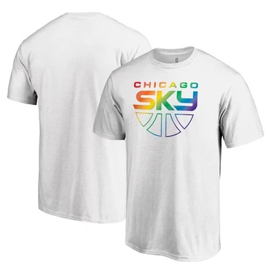 Unisex White Chicago Sky Team Pride Wordmark T-Shirt - Image 1 of 3