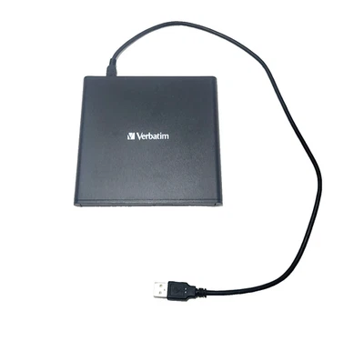 Verbatim 98938 External Slimline CD/DVD Writer USB 2.0 - Black DPAA - Image 1 of 4