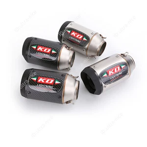 61mm Motorcycle Exhaust Muffler Pipe Universal Tail Silencers with DB Killer 160 - Picture 1 of 8