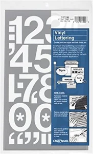 Chartpak Numeri in Vinile Autoadesivi, 2 Pollici di Altezza, Bianco, 12 Numeri per Confezione - Foto 1 di 1