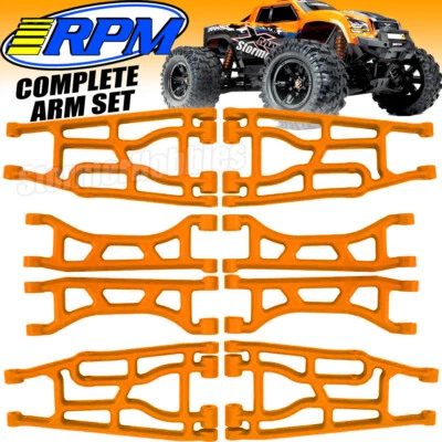 Complete set of (4) RPM Traxxas X-Maxx A-arm Upper & Lower Orange 82358 - Image 1 of 3