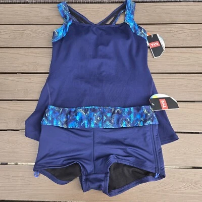 TYR Mujer Kamali Lola Tank Y Boyshort Conjunto Activo Azul Marino/Real Talla S NUEVO  Foto 1 de 4