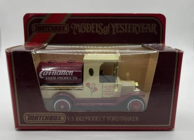 Modelos Matchbox de antaño Y3 'CARNATION FARM', 1912 Modelo 'T' Ford Tanker Foto 1 de 3