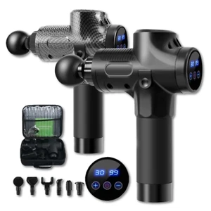 Pistola de masaje muscular de percusión para atletas masajeador de tejido profundo portátil 6 cabezas - Imagen 1 de 9