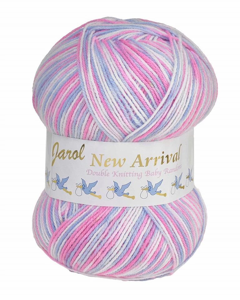 JAROL New Arrival Yarn DK Double Knitting Random Pattern Wool Pink Blue 301 Sorbet