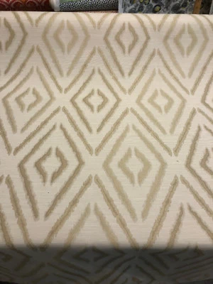 Torsby Ikat Champagne Gold Jacquard Fabric by the yard - Image 1 of 4