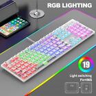 104 Keys Mechanical Gaming Keyboard Full size RGB Backlit For PC Panel D0T1