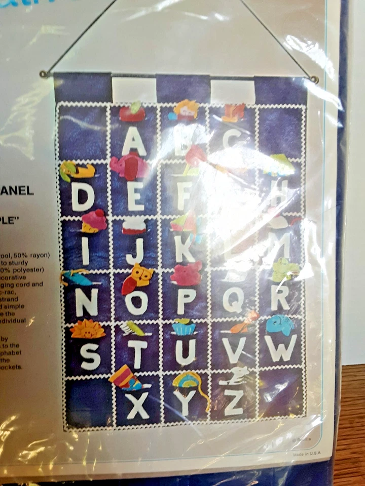 Bucilla Felt Needlecraft Kit 1888 Childs Learning Panel ABC a Is for Apple