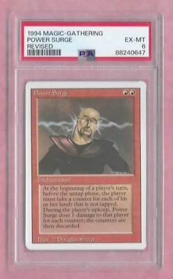 1994 MTG Revised POWER SURGE PSA 6 EX-MT - Magic the Gathering - Image 1 of 2