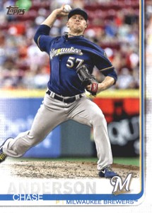2019 Topps #5 Chase Anderson Brewers NM-MT 