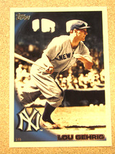 2010 TOPPS SERIES 1 #250 LOU GEHRIG SHORT PRINT SP VARIATION NEW YORK YANKEES