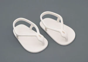 Chanclas blancas verano VESTIDO DE PLAYA hecho para muñeca de 18"" American Girl OG zapatos - Imagen 1 de 8