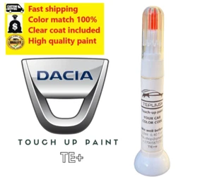 For DACIA LOGAN F30 BLANC NEIGE Touch up paint pen with brush SCRATCH REPAIR - Picture 1 of 10