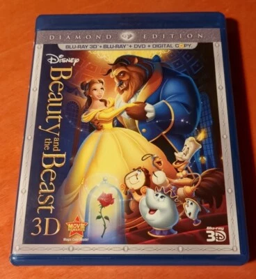 Beauty and the Beast Blu-ray 3D diamond edition Walt Disney  Angela Lansbury - Image 1 of 4