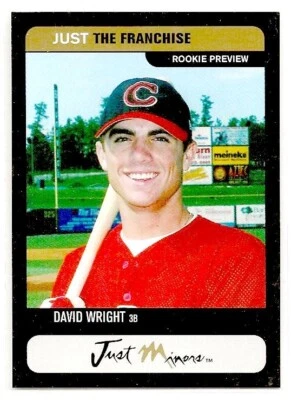 2002 Just Minors Prototype #JTF-Black David Wright XRC New York Mets HOF - Image 1 of 2