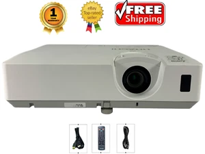 Refurbished Hitachi CP-WX3042WN 3LCD Projector 3000 ANSI HDMI HD 1080p bundle - Picture 1 of 7
