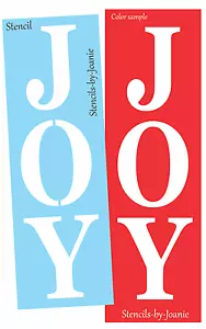 Joanie 24" Stencil Vertical Joy Country Christmas Winter Cabin Art Porch Signs - Picture 1 of 5