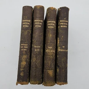Tennyson Poetical Works 1886 Mini Pocket Books 5" Vol 4 5 6 8 GAC - Picture 1 of 22