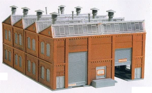 Model Power # 1550 Twin Loco Shed Kit 11 x 5-5/16" 27.9 x 13.5cm N Scale MIB - Picture 1 of 1