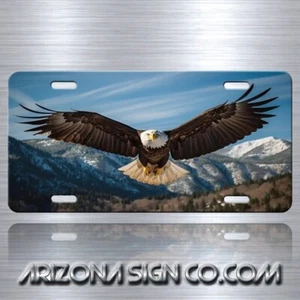 Bald Eagle Vehicle License Plate Front Auto Tag American Soaring Eagle NEW USA - Imagen 1 de 6