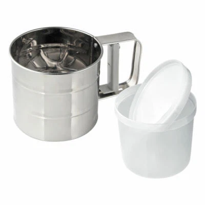 Dr Oetker Single Handle Flour Sieve inc Box Kitchen Strainer Powdered Sugar Strainer Stainless Steel 350g - Image 1 of 4