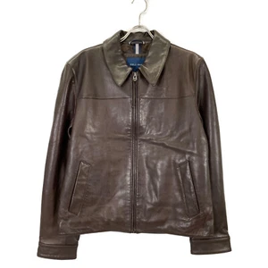 Cole Haan T40276 Smooth Lamb Jacket Jacket M Brown - Picture 1 of 11