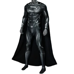 Zack Justice League Superman Overall Cosplay Kostüm Kal-El Zentai Cape Outfit - Bild 1 von 17