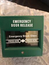 Dual Unit Green Domed Press to Exit and Emergency Door Release