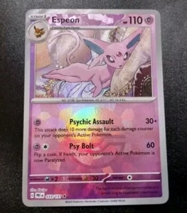 Espeon 033/131 Poke Ball Reverse Holo Prismatic Evolutions Pokemon NM + FREE EX! - Picture 1 of 2