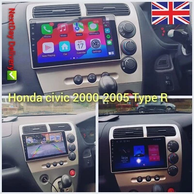 Android 13 Car Stereo Radio GPS NAV Carplay For Honda Civic Type R EP3 2001-2005 - Image 1 of 4