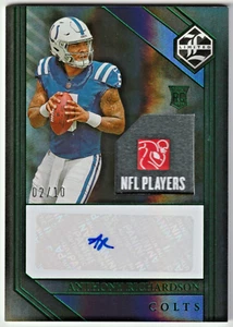 Anthony Richardson 2023 Limited Emerald Spotlight Tag Patch Rookie Auto #2/10 - Picture 1 of 2