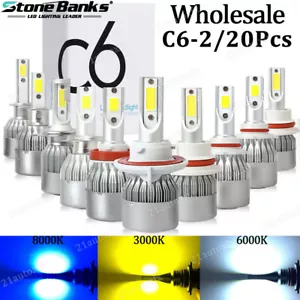 H1/H3/H4/H7/9005/9006/H11/H13/5202/9004/9007 LED Headlights Kit Hi/Lo Beam Bulbs - Picture 1 of 12