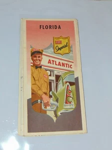 Florida Road Map Courtesy of Atlantic Refining Company 1950's - Picture 1 of 3