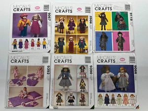 6 Vintage McCall's Crafts Puppenkleidung + Zubehör Muster Vintage ungeschnitten - Bild 1 von 8