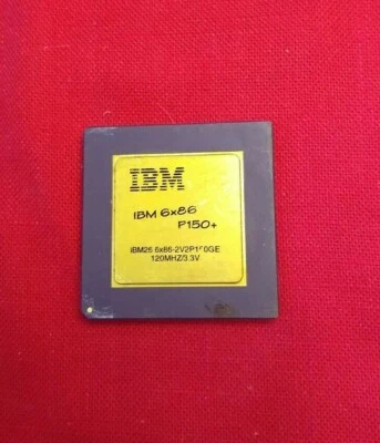 IBM 6x86 P150+ Plus Socket 7 IBM26 6x86MX-2V2P150GE Cyrix ✅ Rare Vintage Gold - Image 1 of 2