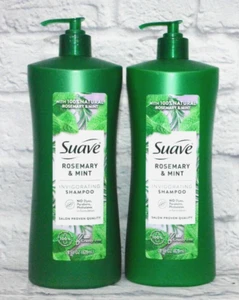 2 SUAVE ROSEMARY & MINT INVIGORATING SHAMPOO 100% NATURAL ROSEMARY MINT 28oz new - Picture 1 of 4