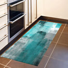 Blue Abstract Geometric Kitchen Mat Non Slip Carpet Bedroom Floor Area Rugs