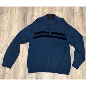 Basic Editions Handsome men's knit pullover comfy preppy sweater medium - Picture 1 of 3