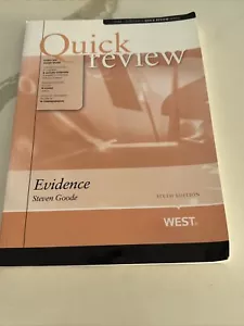 Quick Review of Evidence (Quick Reviews) Steven Goode. Sixth edition. - Picture 1 of 4