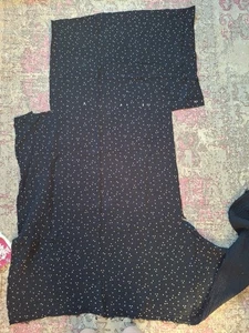 Black 100% Cotton Double Gauze Remnant SEE DESCRIPTION - Picture 1 of 4