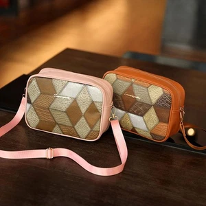 Fashion Colored Checkered Square Bag For Women Single Shoulder Crossbody Bag _ch - Picture 1 of 16