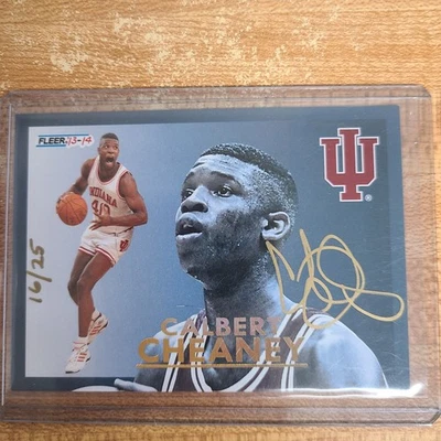 Autógrafo Fleer de Calbert Cheaney 2013-14 16/25 UI Foto 1 de 2