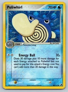 Poliwhirl 68/115 Unseen Forces Reverse Holo Stamped Pokémon Card Damaged Crease - Picture 1 of 5